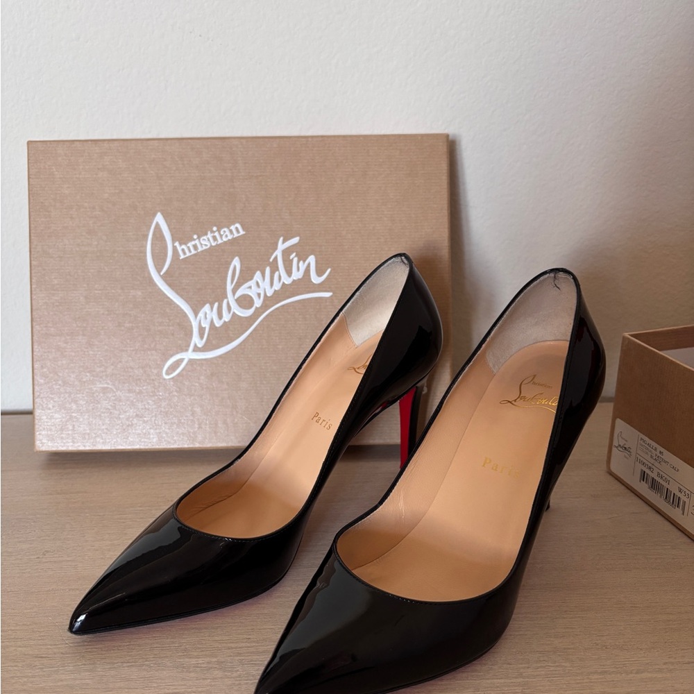 Christian Louboutin Black Patent Leather Pumps